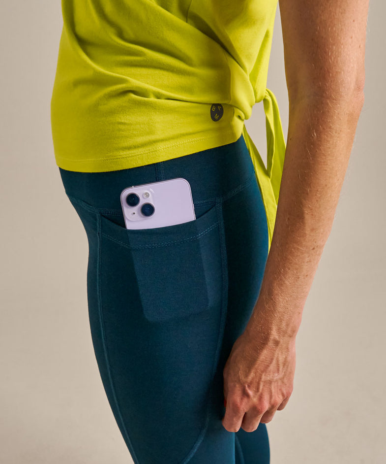 Bam2722 Enduro Pocket Leggings 78ths Ocean Teal Bam Clothing 5