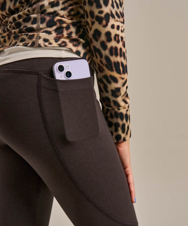 Bam2722 Side Pocket Leggings 78ths Bitter Chocolate Bam Clothing 5