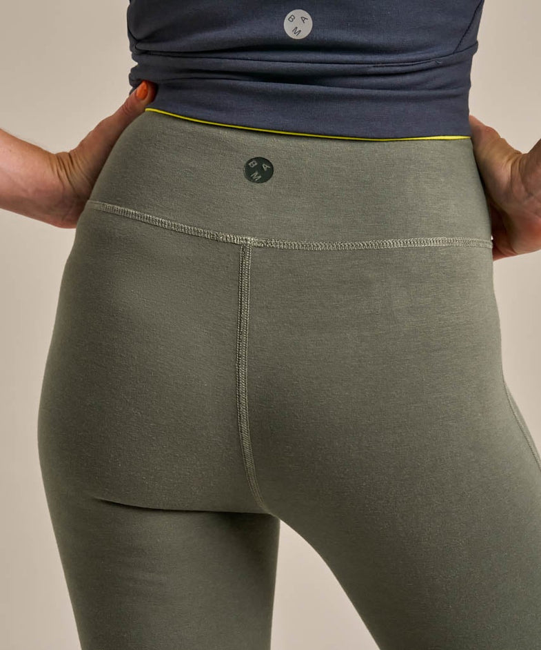 Bam2723 Enduro High Waist Leggings Khaki Bam Clothing 6