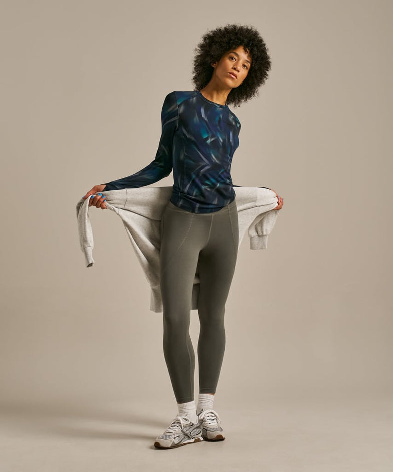 Bam2724 Enduro Active Legging 78ths New Khaki Bam Clothing 1