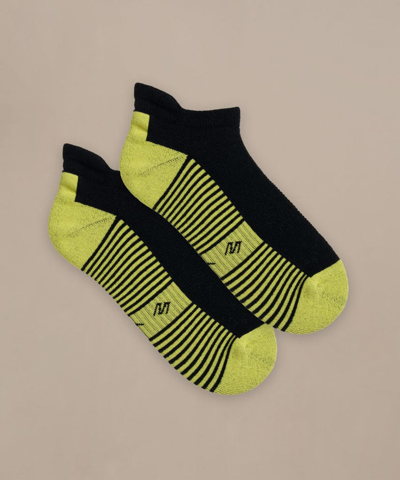Bam2742 Mens Trainer Running Socks Sulphur Yellow Bam Clothing 1