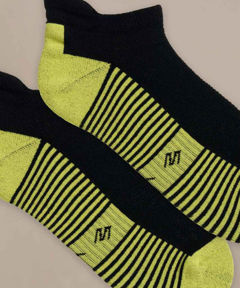 Bam2742 Mens Trainer Running Socks Sulphur Yellow Bam Clothing 2