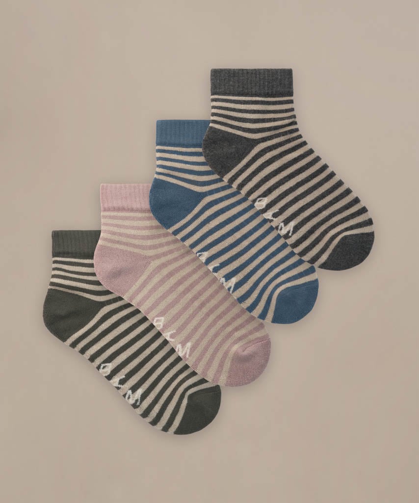 Quarter Crop Trainer Socks 4 Pack Oat