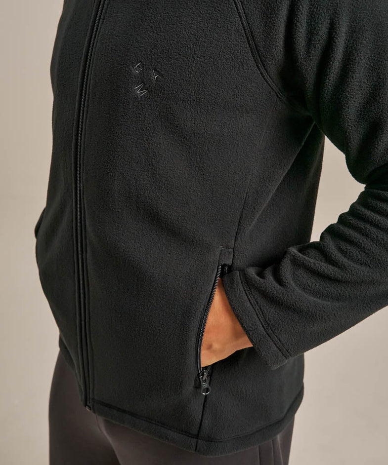 Bam2752 Sporty Zip Through Fleece Black Bam Clothing 5