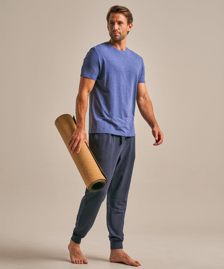 Bam2761 New Balance Pant Navy Marl Clothing 1