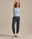 Bam2764 Balm Pleat Yoga Pants Storm Navy Bam Clothing 1