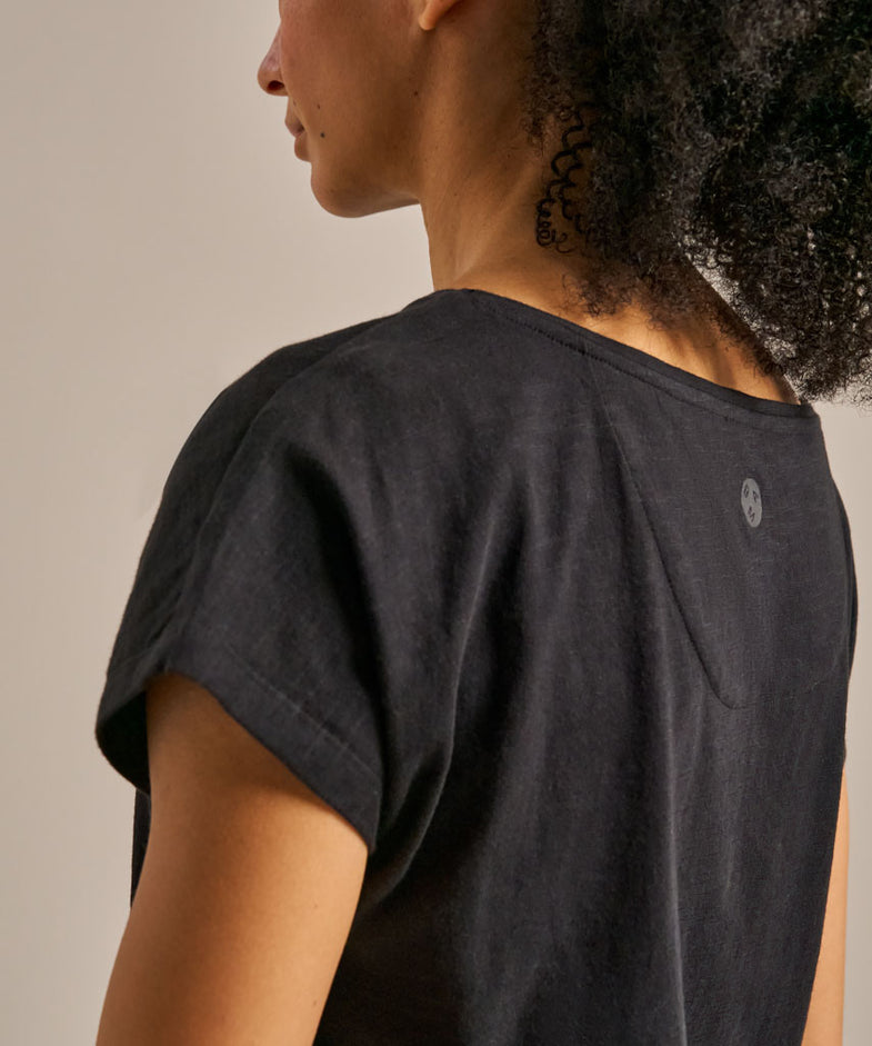 Bam2765 Short Sleeve Flow Top Black Bam Clothing 4