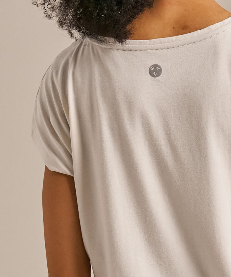 Bam2765 Short Sleeve Flow Top Oat Milk Bam Clothing 4