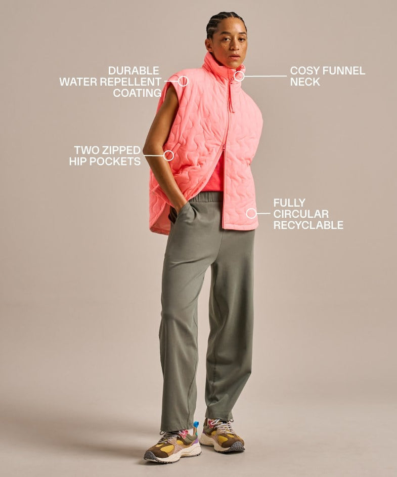 Bam2784 Packable Cloud Gilet Coral Bam Clothing