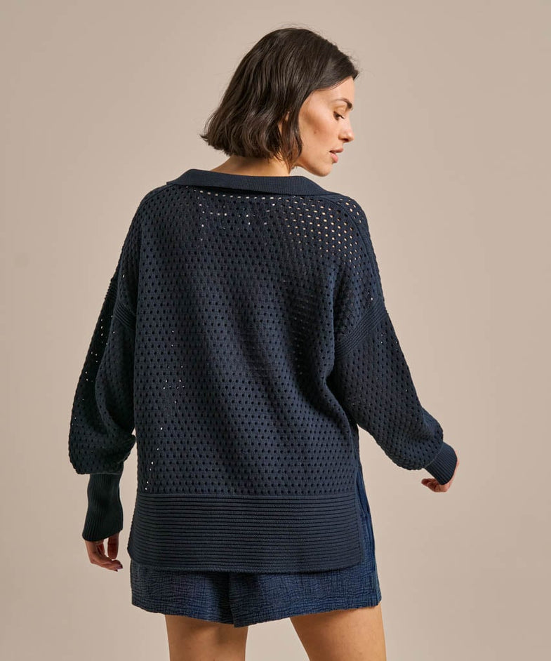 Bam2794 Cooling V Neck Knit Mariner Navy Bam Clothing 4