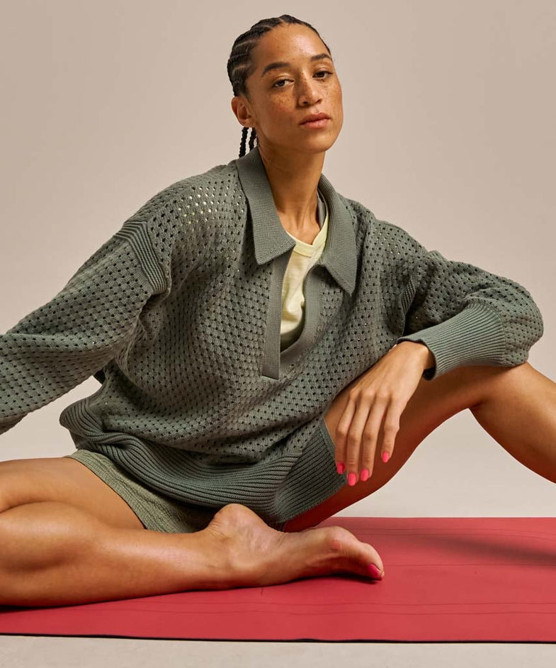 Bam2794 Cooling V Neck Knit New Khaki Bam Clothing 1