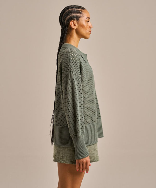 Bam2794 Cooling V Neck Knit New Khaki Bam Clothing 3