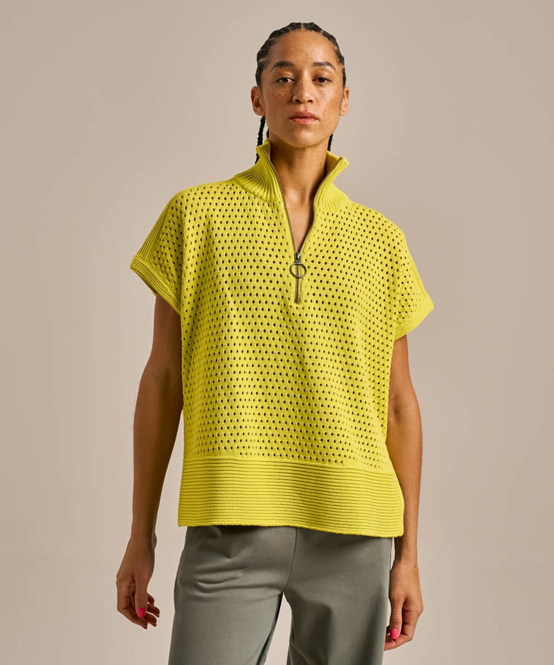 Bam2795 Cooling V Neck Knit Chartreuse Bam Clothing 2