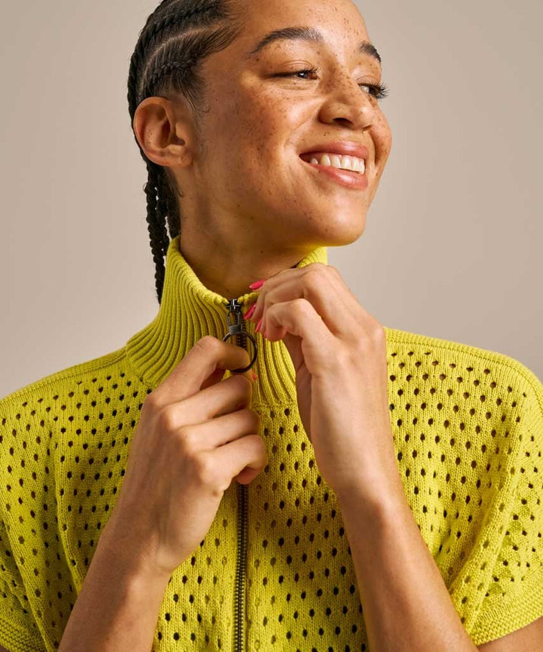 Bam2795 Cooling V Neck Knit Chartreuse Bam Clothing 6