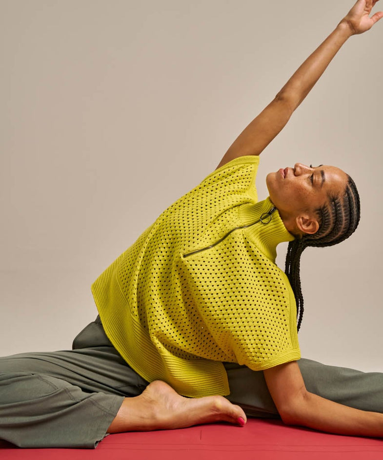 Bam2795 Cooling V Neck Knit Chartreuse Bam Clothing 7