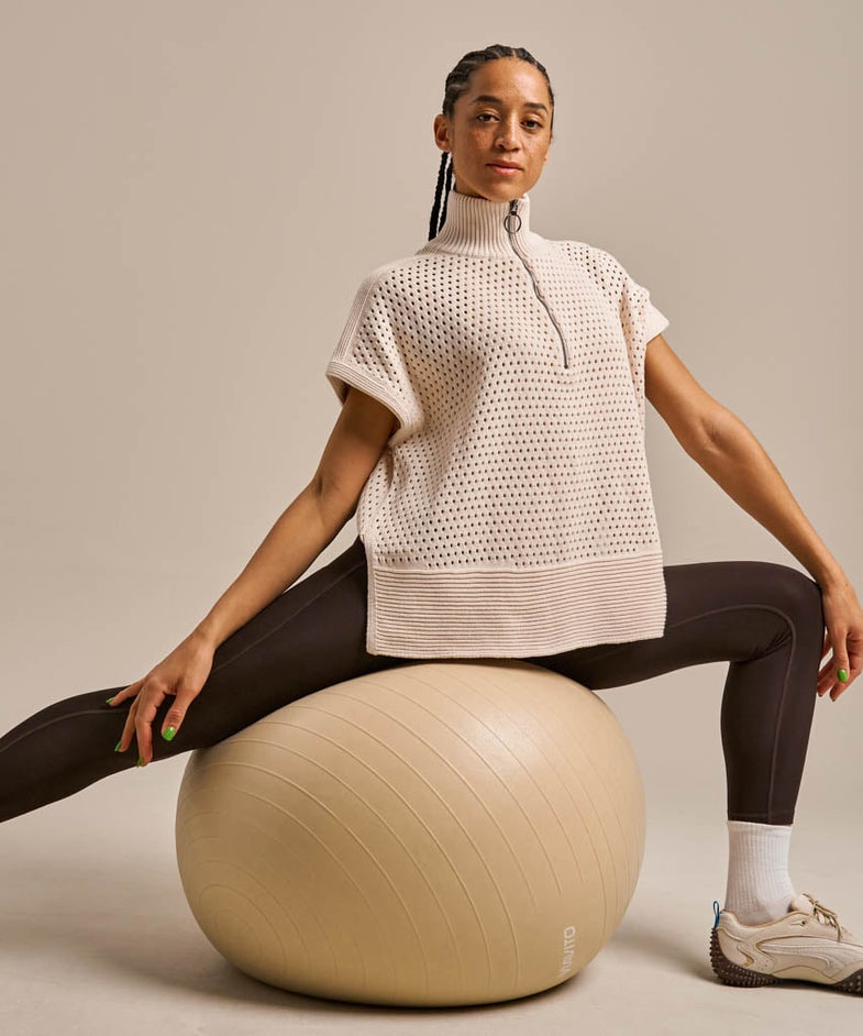 Bam2795 Cooling V Neck Knit Crema Bam Clothing 1