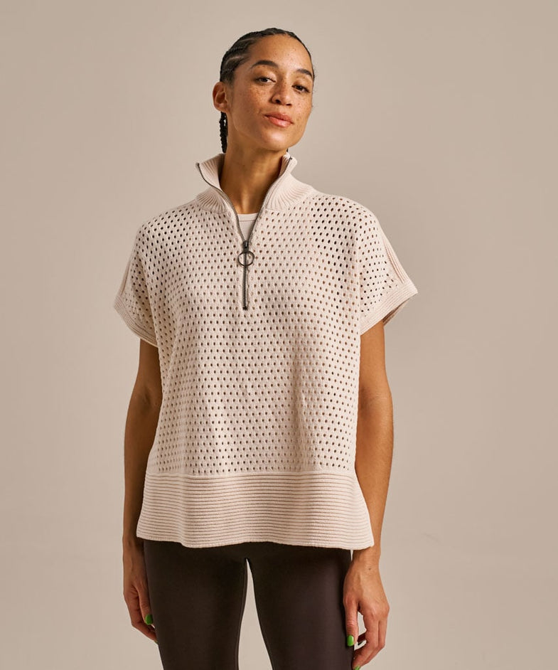 Bam2795 Cooling V Neck Knit Crema Bam Clothing 2