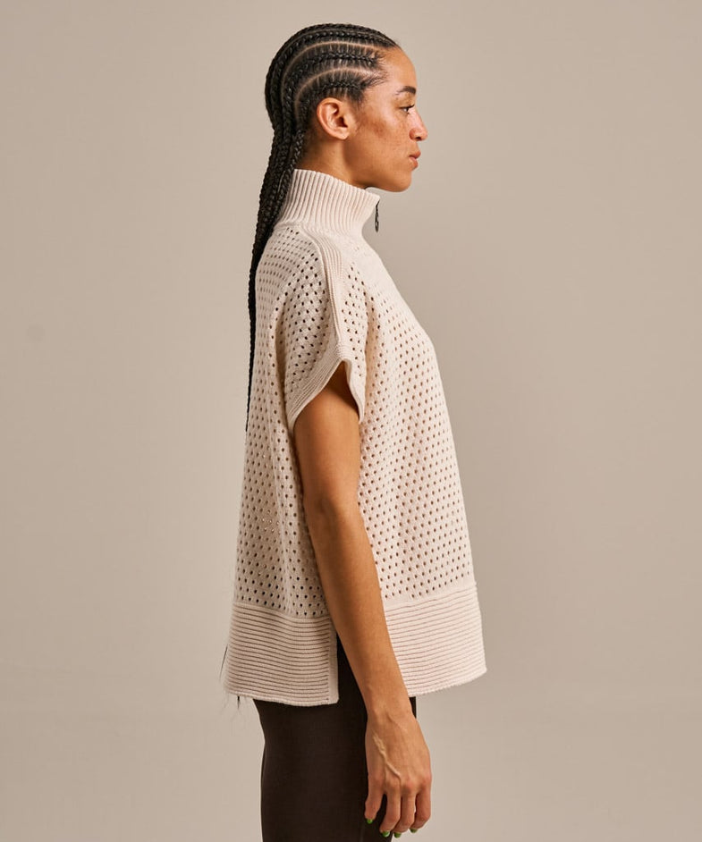 Bam2795 Cooling V Neck Knit Crema Bam Clothing 3