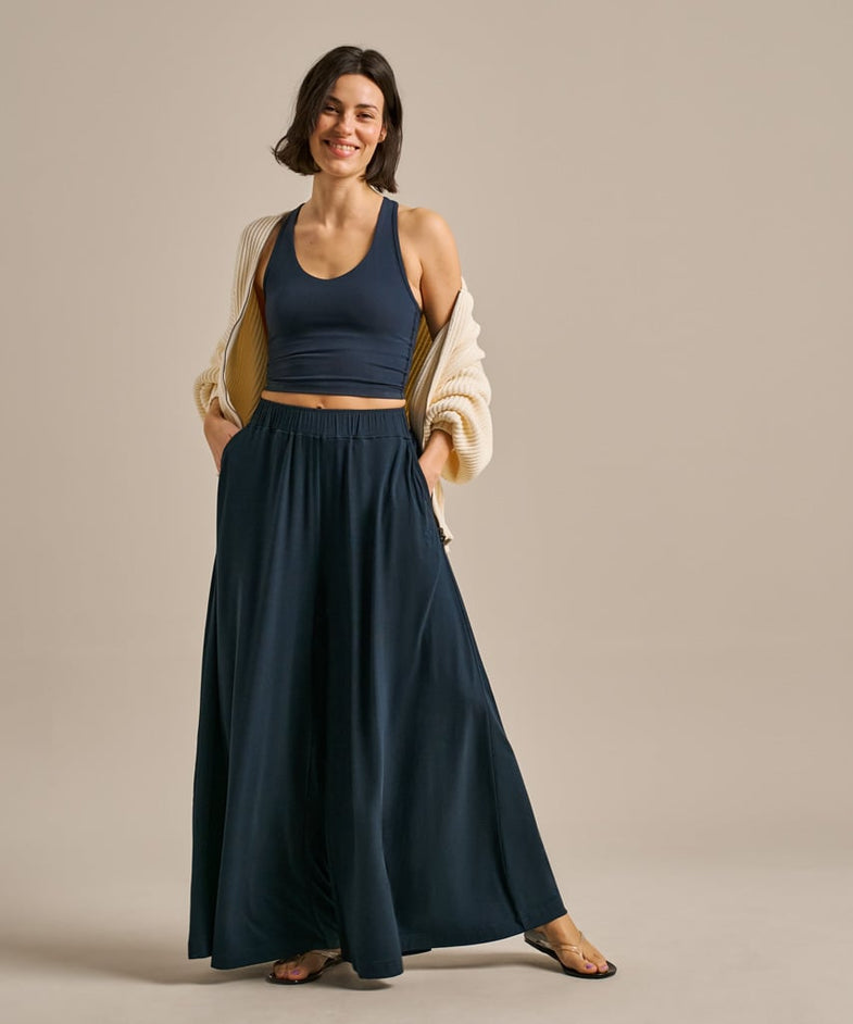 Bam2806 Extreme Palazzo Yoga Pant Mariner Navy Bam Clothing 1