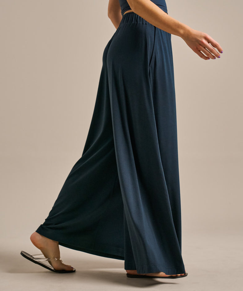 Bam2806 Extreme Palazzo Yoga Pant Mariner Navy Bam Clothing 3