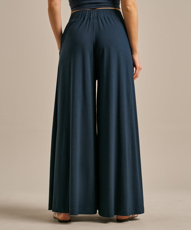 Bam2806 Extreme Palazzo Yoga Pant Mariner Navy Bam Clothing 4