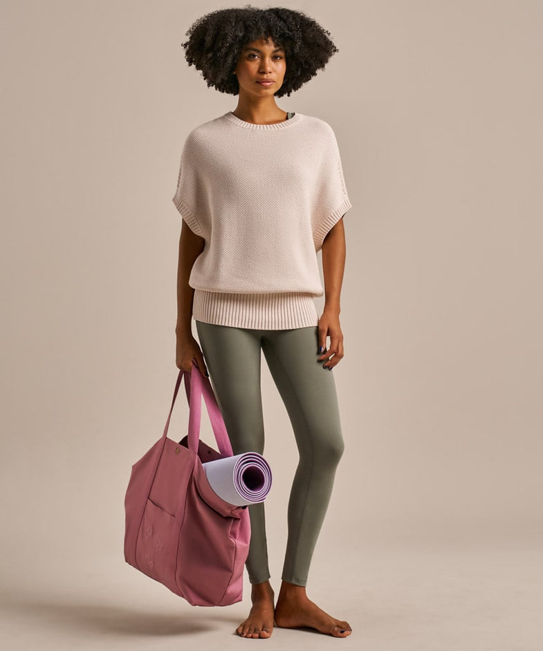 Bam2809 Sleeveless Knitted Flow Top Oyster Bam Clothing 1