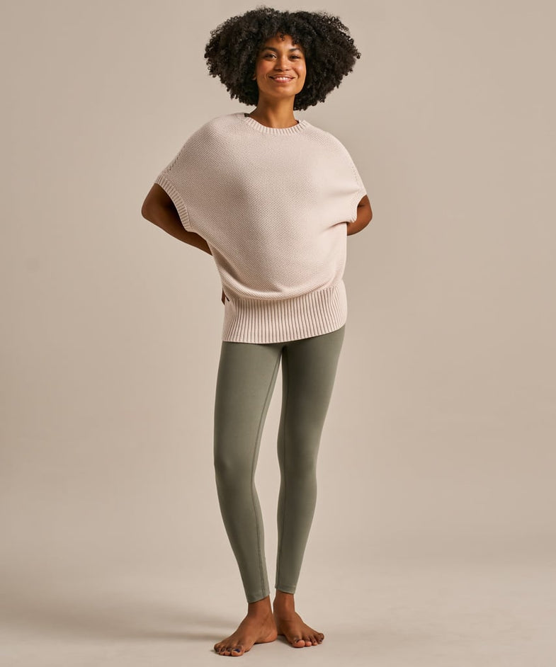 Bam2809 Sleeveless Knitted Flow Top Oyster Bam Clothing 9
