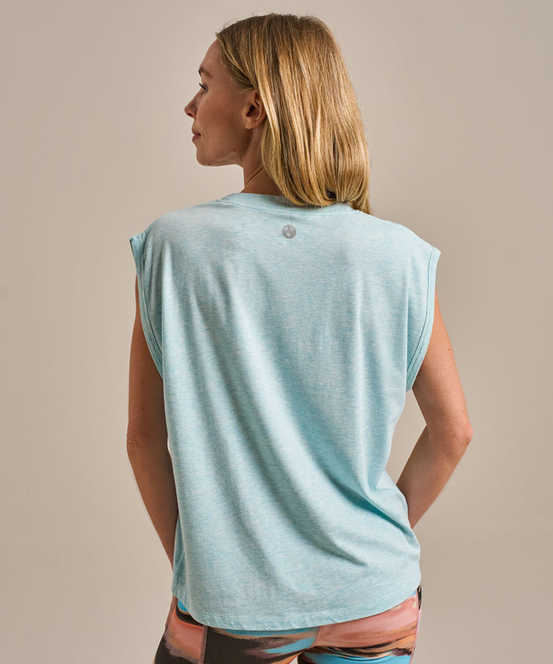 Bam2814 Serene Easy Top Dawn Blue Marl Bam Clothing 3