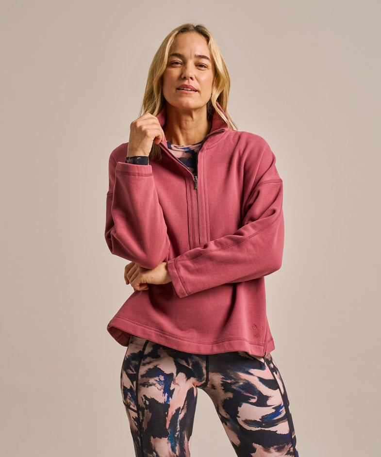 Bam2818 Easy Zip Sweatshirt Rose Garnet Clothing 2