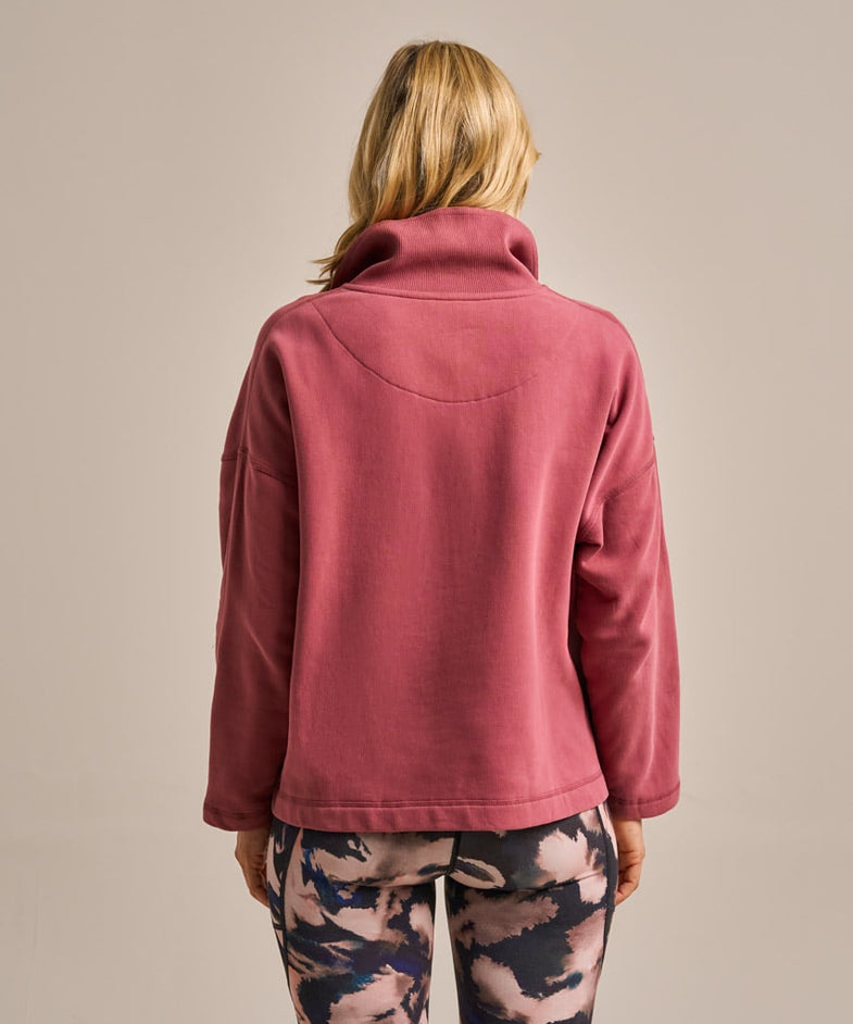 Bam2818 Easy Zip Sweatshirt Rose Garnet Clothing 4