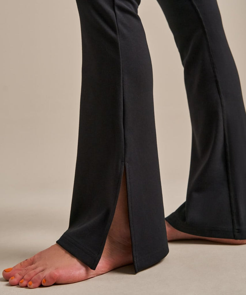 Bam2822 Ruched Flare Yoga Legging Black Bam Clothing 6