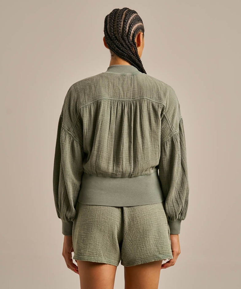 Bam2830 Bomber Jacket Washed Khaki Bam Clothing 4