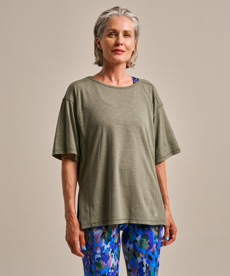 Anything But Basic T Shirt Washed Khaki