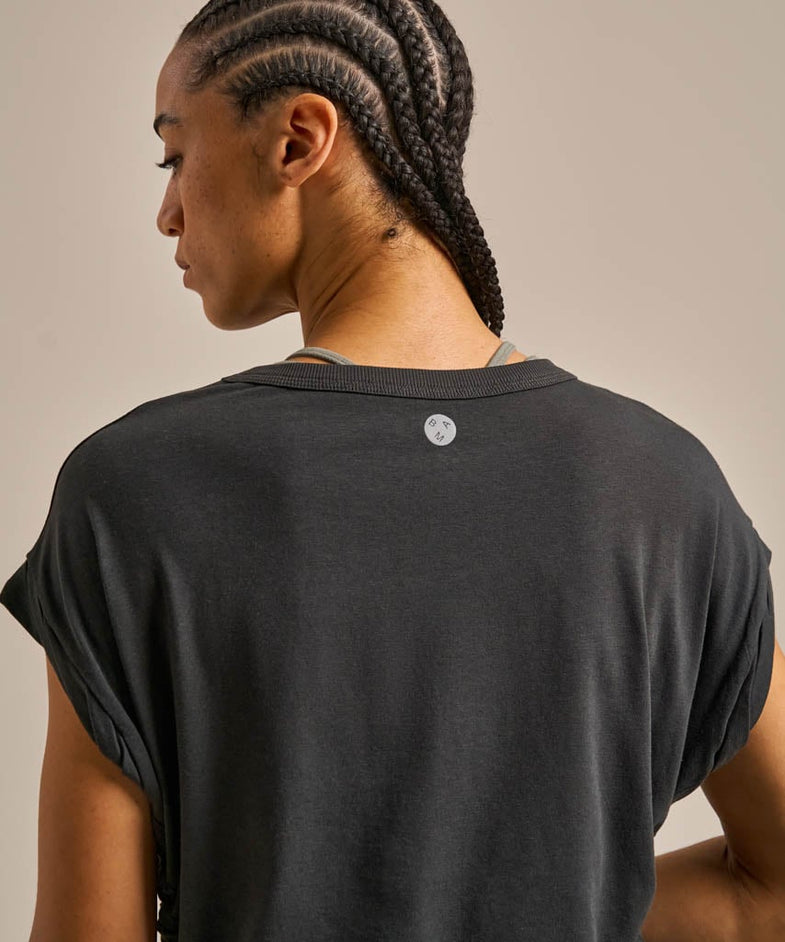 Bam2843 Gather Round Adjustable Tshirt Washed Black Bam Clothing 6