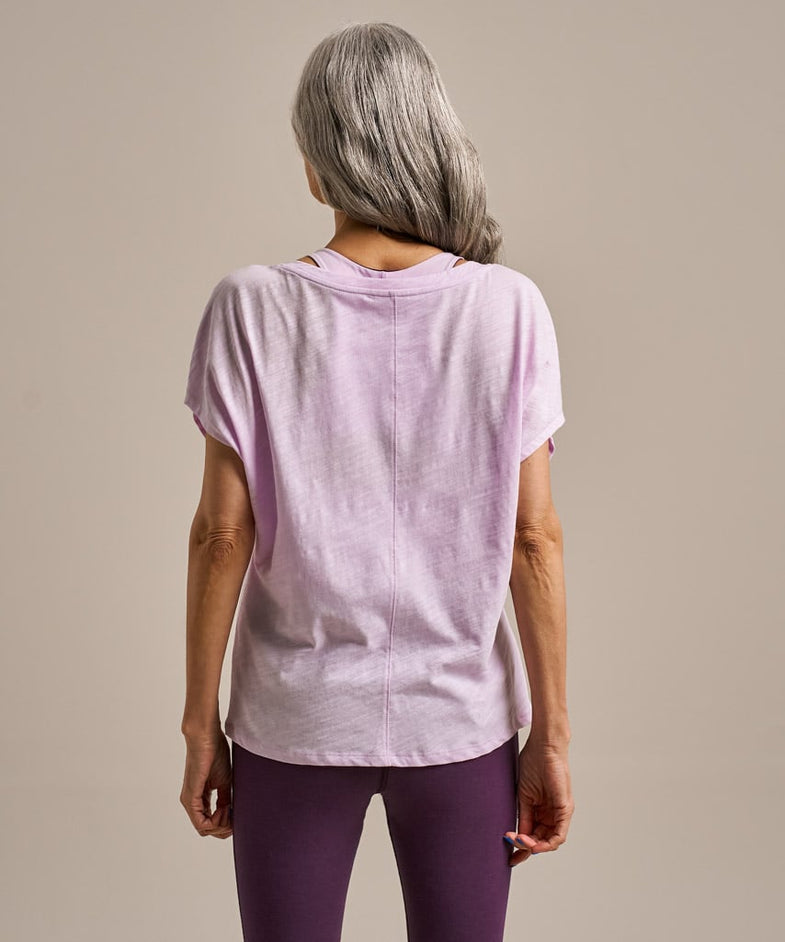 Bam2847 V Neck Relaxed Tshirt Lavender Blush Bam Clothing 4