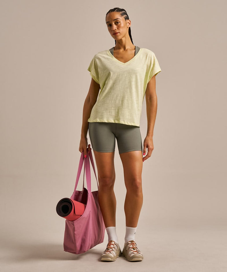 Bam2847 V Neck Relaxed Tshirt Soft Lime Bam Clothing 1