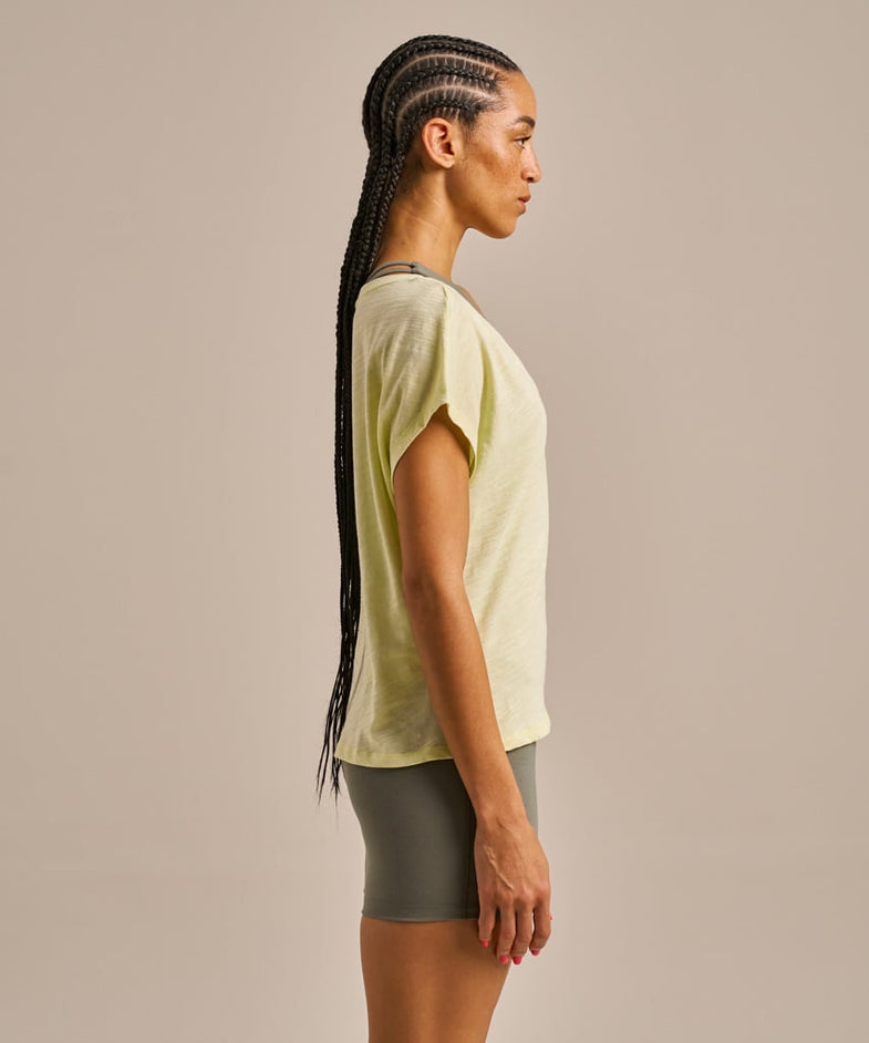 Bam2847 V Neck Relaxed Tshirt Soft Lime Bam Clothing 3