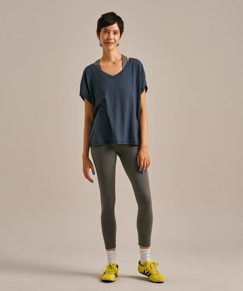 Bam2847 V Neck Relaxed Tshirt Storm Navy Bam Clothing 6