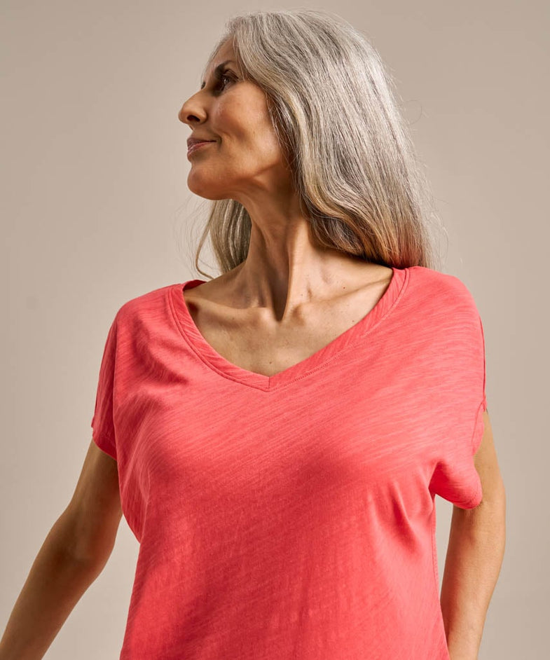 Bam2847 V Neck Relaxed Tshirt Watermelon Bam Clothing 6