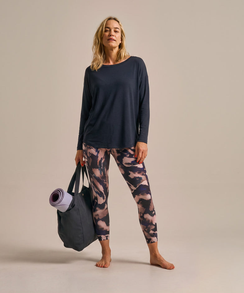 Bam2850 Long Sleeve Yoga Top Mariner Navy Clothing 5