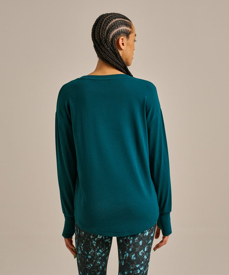 Bam2850 Longline Mindful Top Dark Sea Bam Clothing 4