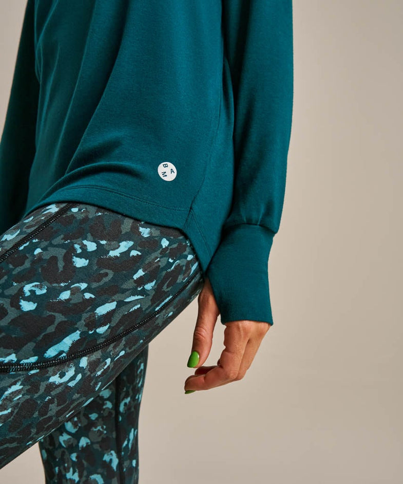 Bam2850 Longline Mindful Top Dark Sea Bam Clothing 5
