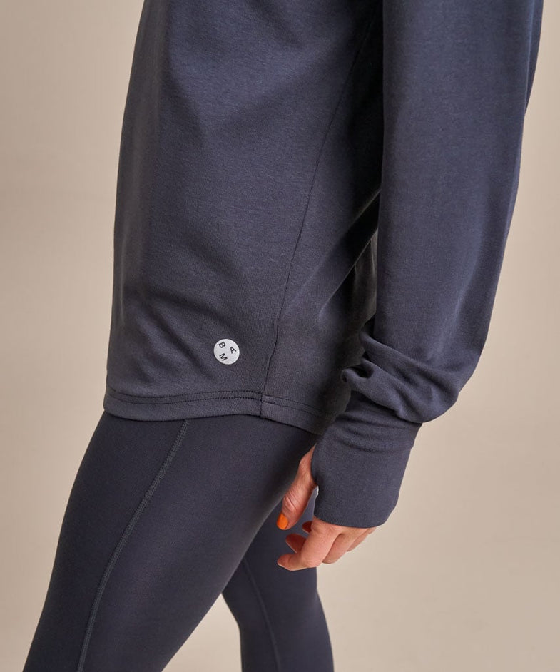 Bam2850 Longline Mindful Top Storm Navy Bam Clothing 6
