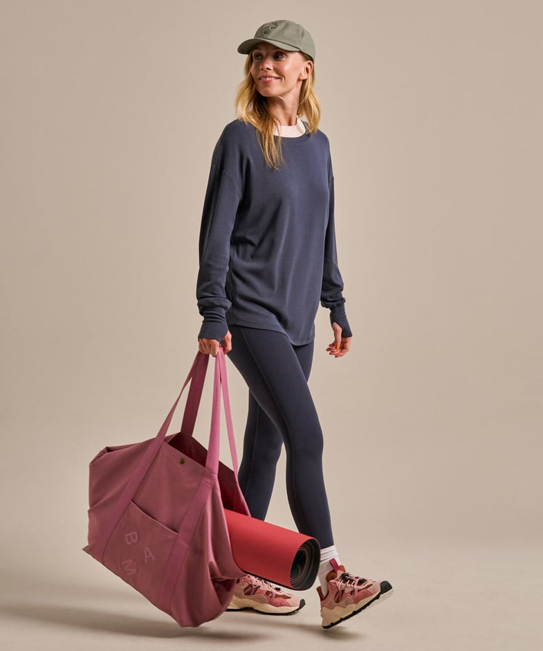 Bam2850 Longline Mindful Top Storm Navy Bam Clothing 9