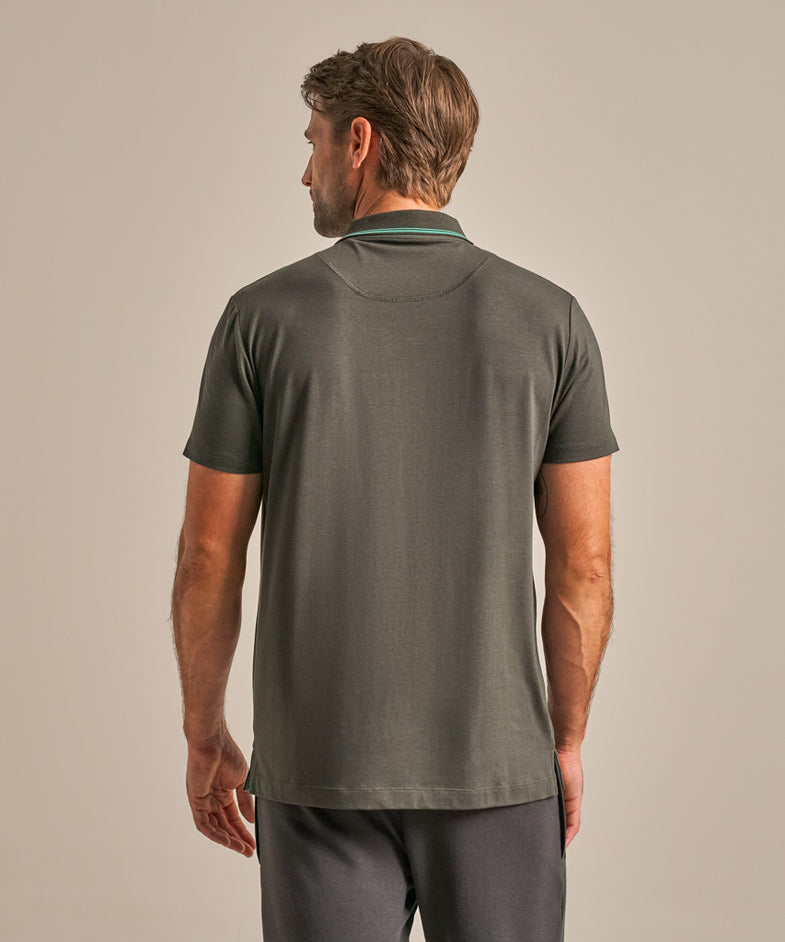 Bam2859 Quarter Zip Polo Shirt Juniper Clothing 3