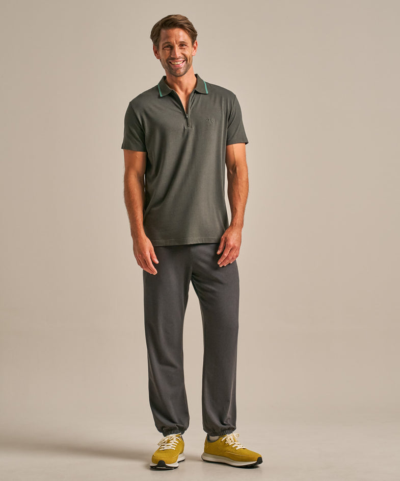 Bam2859 Quarter Zip Polo Shirt Juniper Clothing 5