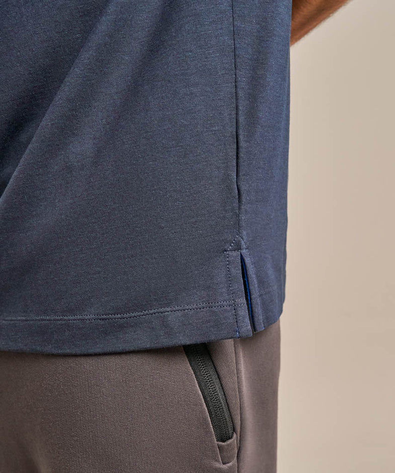 Bam2859 Quarter Zip Polo Shirt Navy Clothing 5