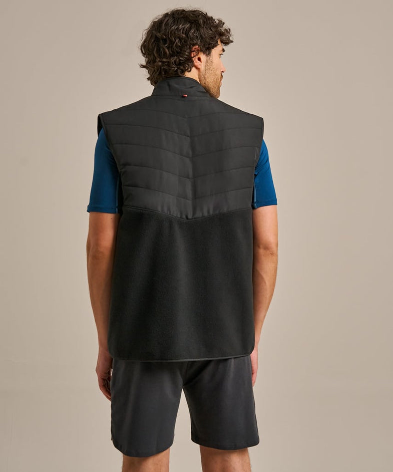 Bam2862 Quilted Fleece Hybrid Gilet Washed Black Bam Clothing 4