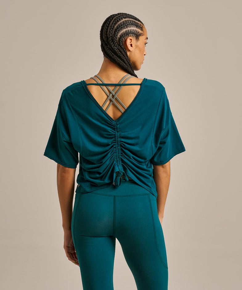 Bam2872 Free To Be Ruched Dark Sea Bam Clothing 4