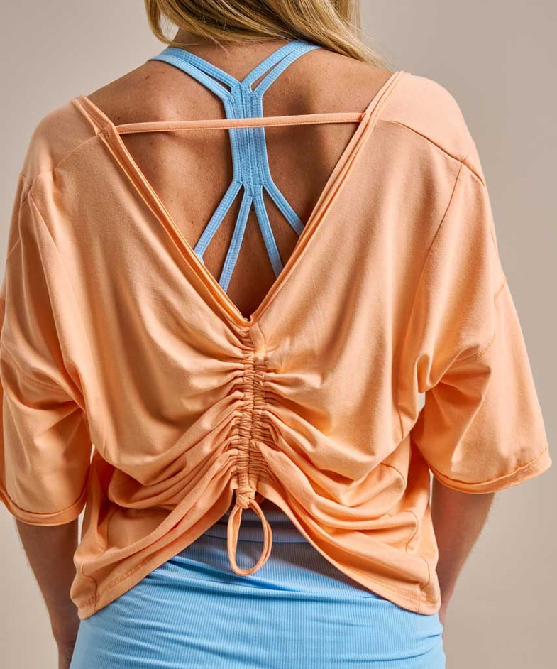 Bam2872 Free To Be Ruched Soft Apricot Bam Clothing 6